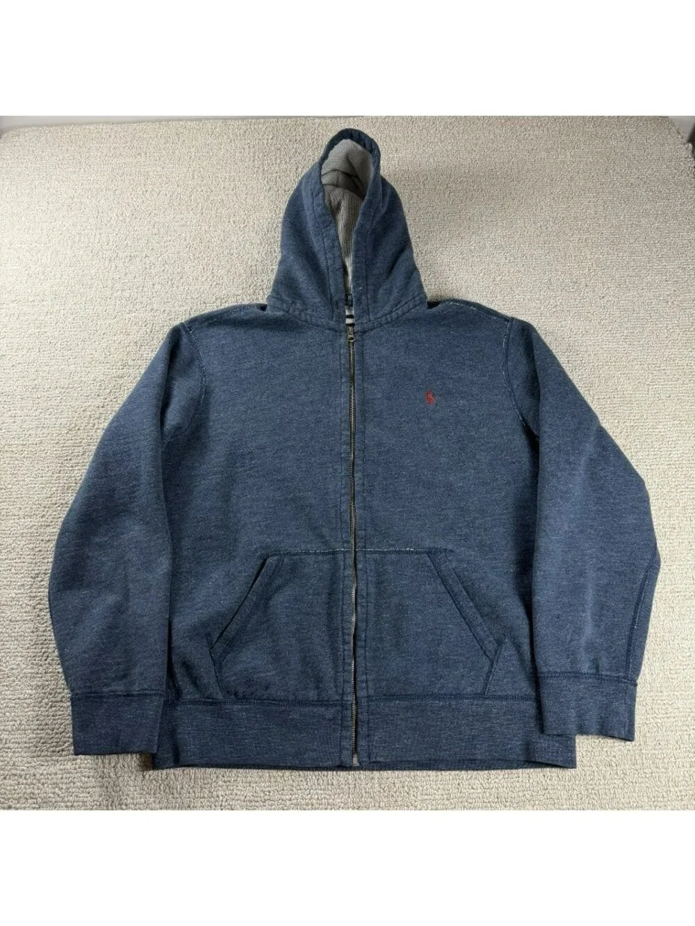 Polo Ralph Lauren Heather Terry Hooded Jacket Blue Men’s Size XL